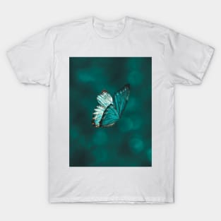 Blue and Black Butterfly T-Shirt